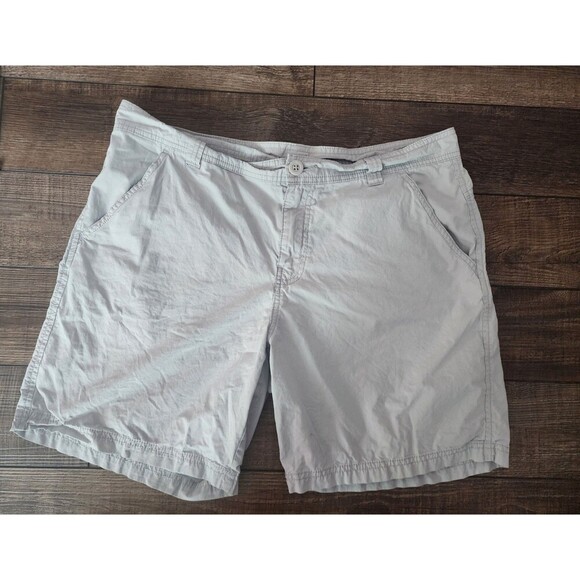 Columbia Classic Chino Shorts Size 36 Gray Khaki 8” Inseam Hiking Hike Outdoor - Picture 1 of 7